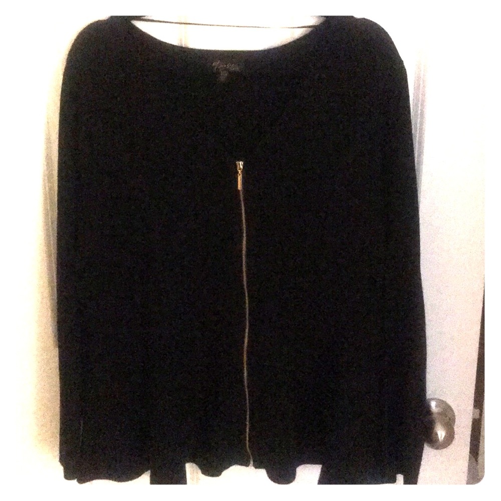 Thalia Sodi Zip-Front Peplum Sweater